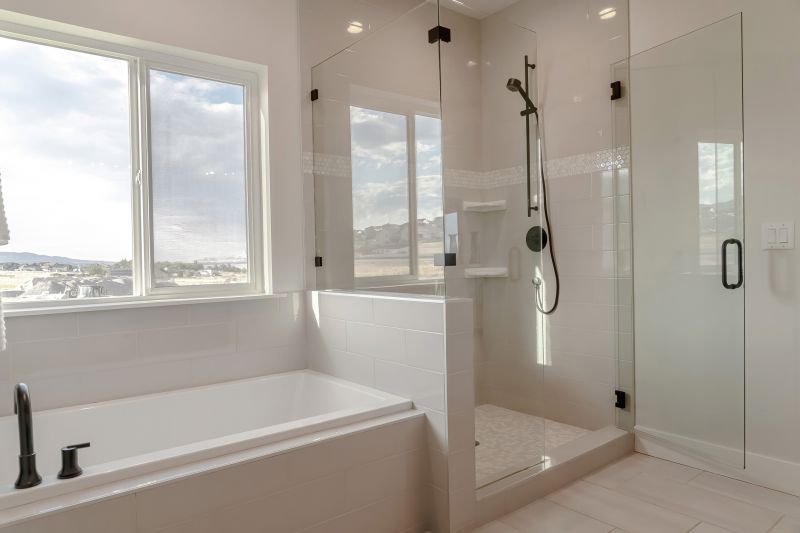 Modern Glass-Enclosed Tub